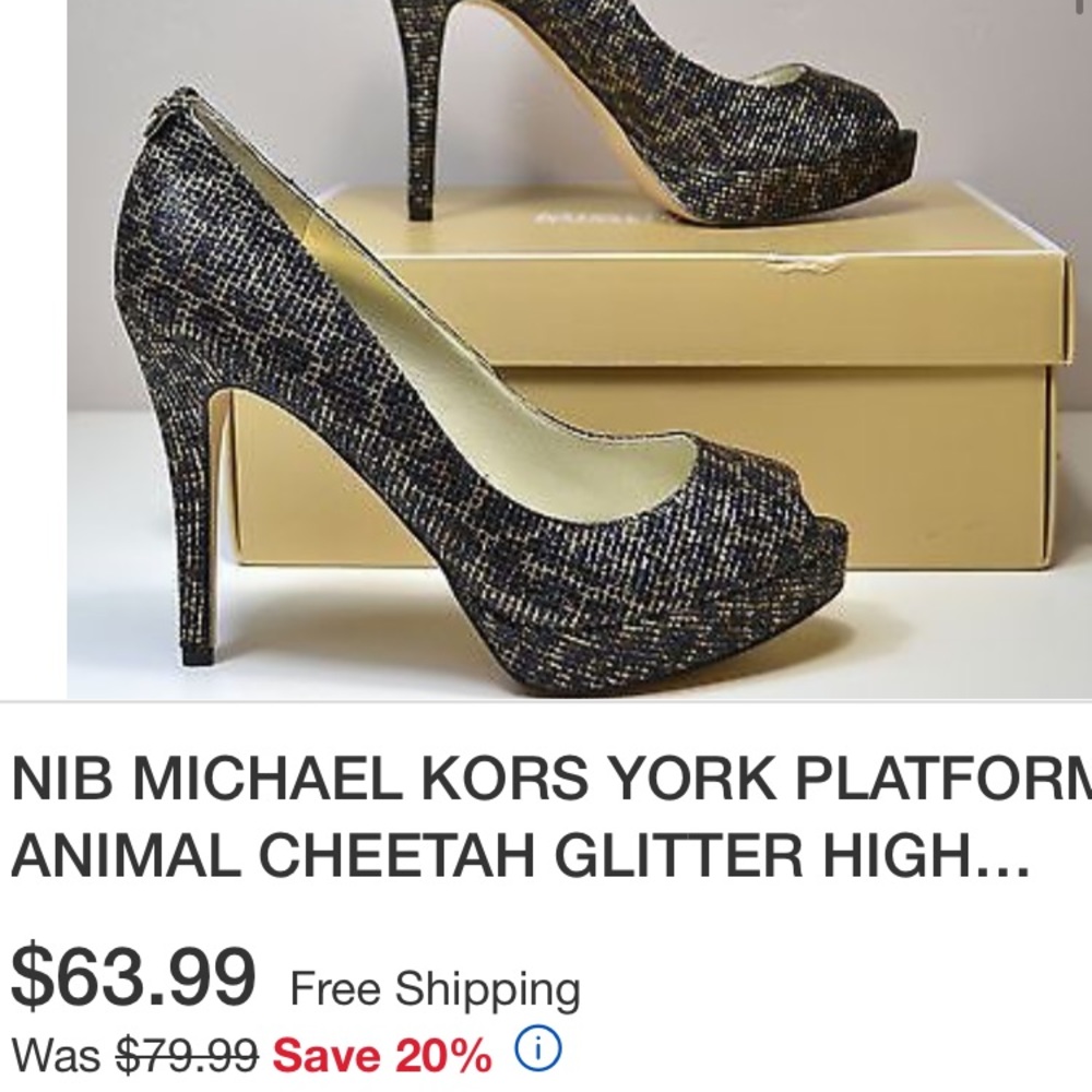 High heel Micheal Kors Shoes. Lightly worn. - Picture 4 of 4